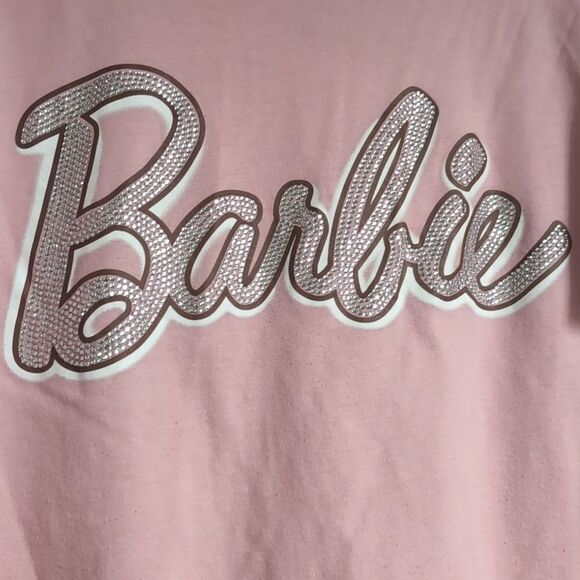 Barbie‎ Pink Rhinestones Crop Top Size Large - Picture 2 of 8